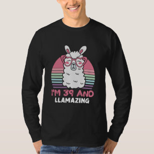 Funny Adorable Llama 39. Geburtstagsgeschenk für F T-Shirt