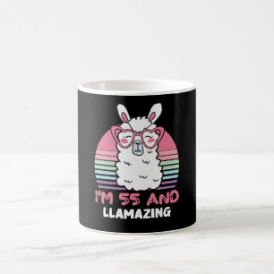 Funny Adorable Llama 55. Geburtstagsgeschenk für F Kaffeetasse