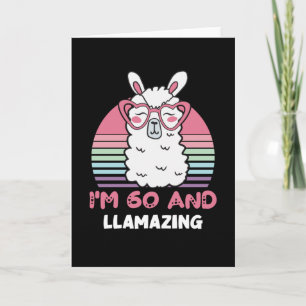 Funny Adorable Llama 60. Geburtstagsgeschenk für F Karte