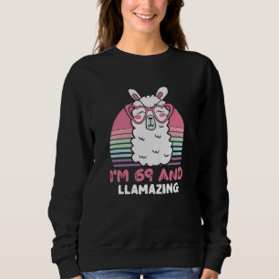 Funny Adorable Llama 69. Geburtstagsgeschenk für F Sweatshirt