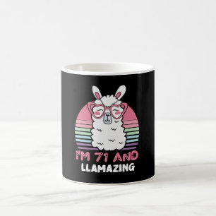 Funny Adorable Llama 71. Geburtstagsgeschenk für F Kaffeetasse