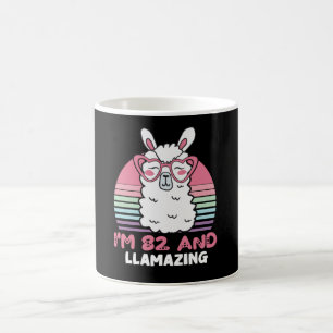 Funny Adorable Llama 82. Geburtstagsgeschenk für F Kaffeetasse