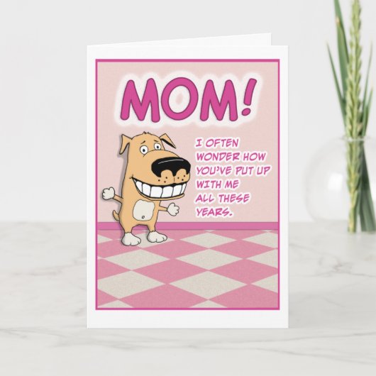 Funny Adorable Mother's Day Karte (Vorderseite)