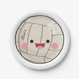 Funny Adorable Volleyball Kawaii Ball Kid's Name Pappteller