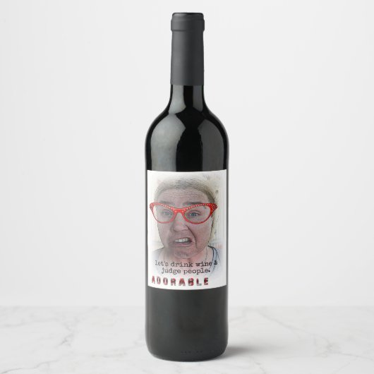Funny Adorable Wine Labels! Weinetikett (Vorderseite)