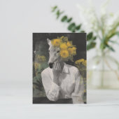 Funny Adororable Animal Woman Collage Postkarte (Stehend Vorderseite)