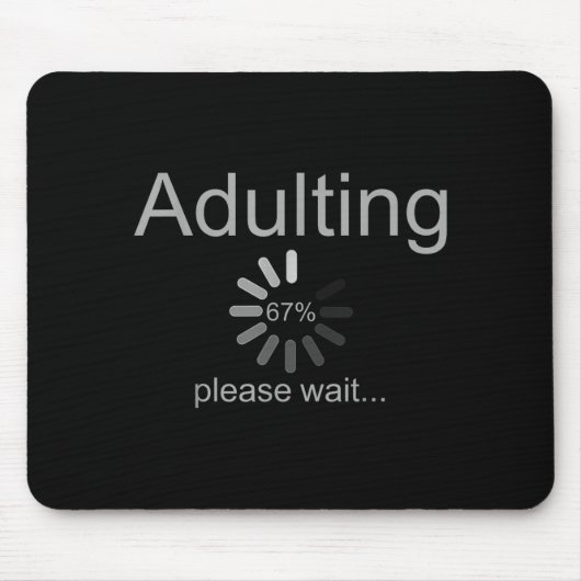 Funny Adult 18th Birthday Fun 67 Loading Meme Girl Mousepad (Vorne)