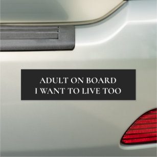 Funny Adult an Bord Auto Magnet