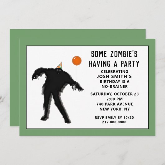 Funny Adult Birthday Einladung (Vorne/Hinten)