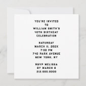 Funny Adult Birthday Einladung (Rückseite)