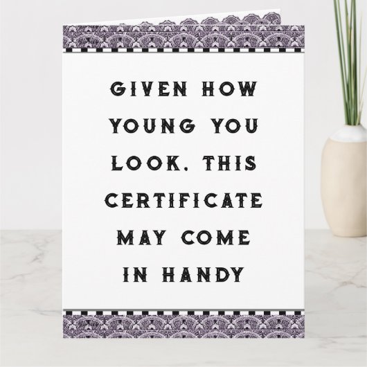 Funny Adult Birthday Karte (Vorderseite)