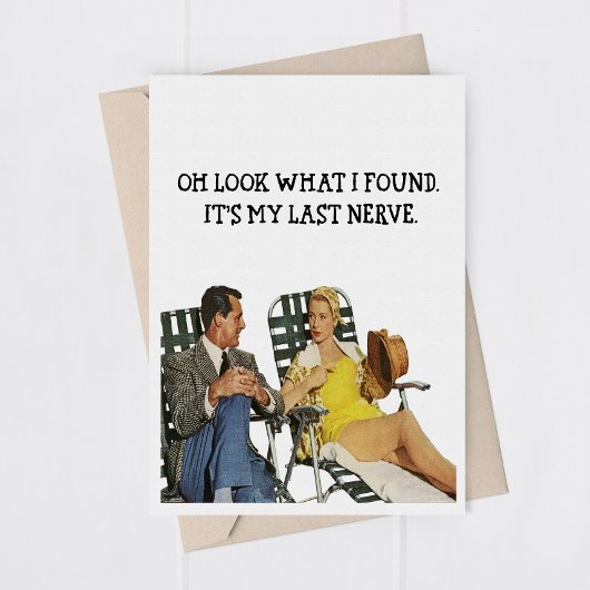 Funny Adult Ehemann und Ehefrau Grußkarte Dankeskarte