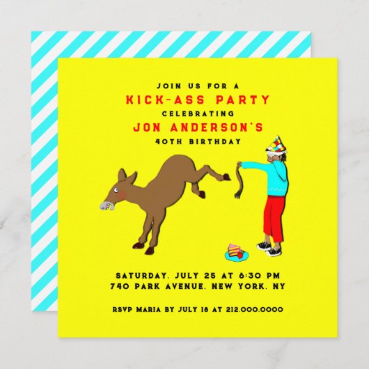 Funny Adult Einladungen zum Geburtstag (Vorne/Hinten)