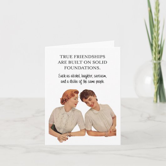 Funny Adult Female Freundschaft Grußkarte Dankeskarte (Vorderseite)