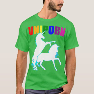 Funny Adult Gay Dirty Unicorn Unpassend Nauge T-Shirt