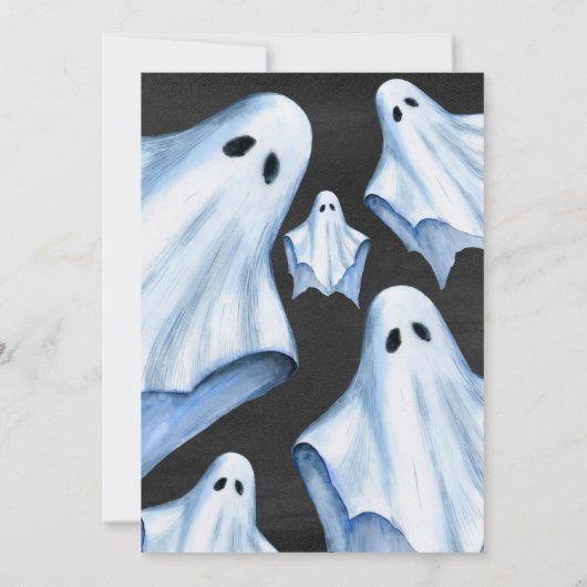 Funny Adult Ghost Sheet-Halloween-Party Einladung (Rückseite)