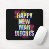 Funny Adult Gift Happy New Year Es Fireworks Party Mousepad (Mit Mouse)
