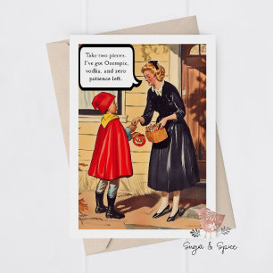Funny Adult Halloween Mama Sarcastic Grußkarte Dankeskarte