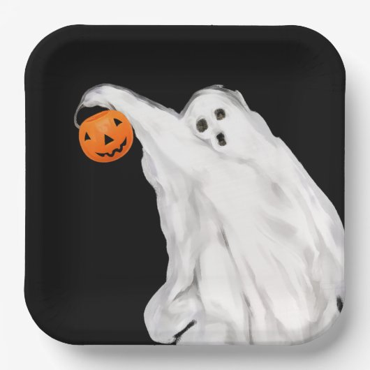 Funny Adult Halloween Unglaublich witzig Ghost Par Pappteller (Vorderseite)