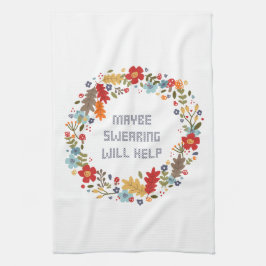 Funny Adult Humor Erntedank Irreverent Holliday Geschirrtuch