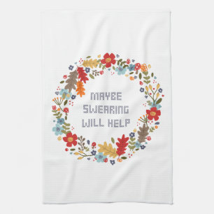 Funny Adult Humor Erntedank Irreverent Holliday Geschirrtuch