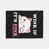 Funny Adult Humor Niedlich Cat Cool Pink Shocker D Fleecedecke (Vorderseite (Horizontal))
