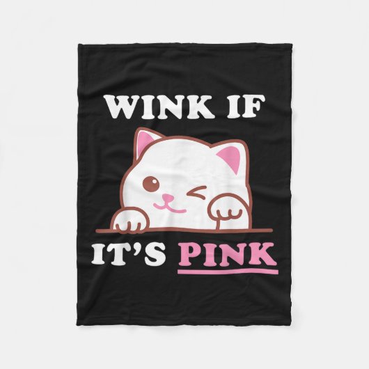 Funny Adult Humor Niedlich Cat Cool Pink Shocker D Fleecedecke (Vorderseite)