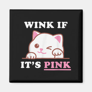 Funny Adult Humor Niedlich Cat Cool Pink Shocker D Magnet
