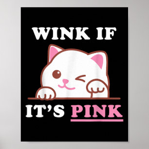 Funny Adult Humor Niedlich Cat Cool Pink Shocker D Poster