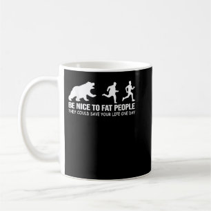 Funny Adult Humor Runner Fat Leute mit Bärenfunn Kaffeetasse