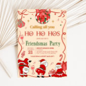 Funny Adult Santa Hos Friendsmas Weihnachts-Party Einladung