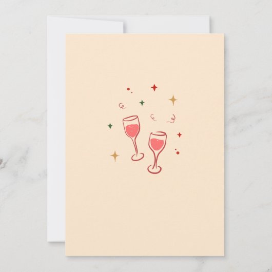 Funny Adult Santa Hos Friendsmas Weihnachts-Party Einladung (Rückseite)