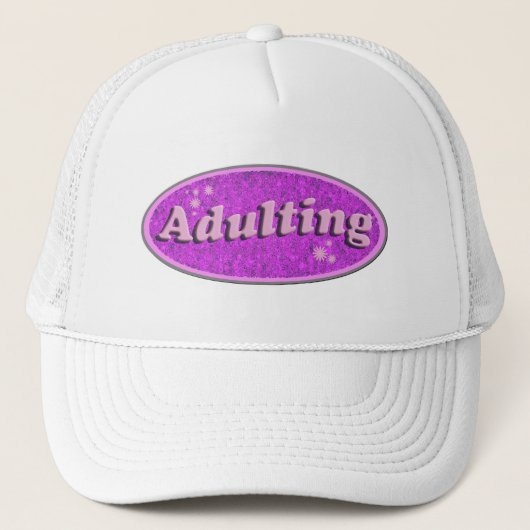 Funny Adulting Retro Decal Nostalgie Truckerkappe (Vorderseite)