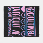 Funny Adulting Schwieriges AF würde nicht empfohle Fleecedecke (Vorderseite (Horizontal))