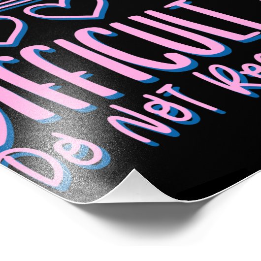 Funny Adulting Schwieriges AF würde nicht empfohle Fotodruck (Ecke)