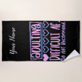 Funny Adulting Schwieriges AF würde nicht empfohle Strandtuch (Vorderseite)