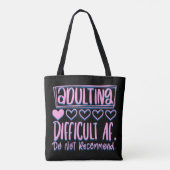 Funny Adulting Schwieriges AF würde nicht empfohle Tasche (Rückseite)