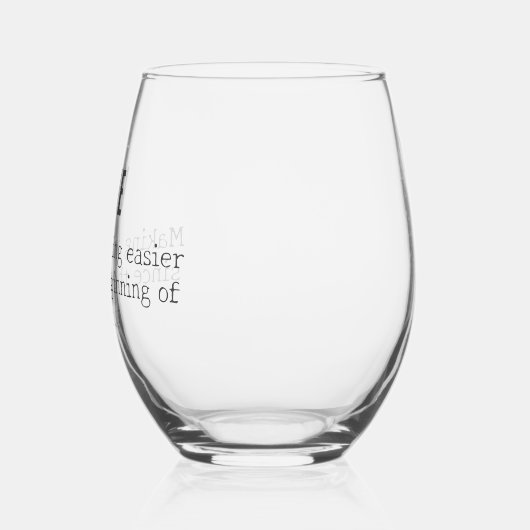 Funny Adulting Zitat Weinglas Ohne Stiel (Links)