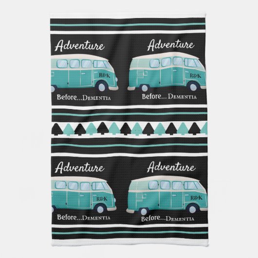 Funny "Adventure Before Dementia" Personalisiertes Geschirrtuch (Vertikal)