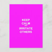 FUNNY ADVICE BEHALTE CALM IRRITATE ANDERE LAUGHS W POSTKARTE (Vorderseite)