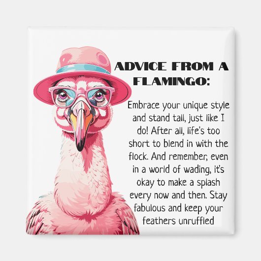 Funny Advice von A Flamingo Magnet (Vorne)