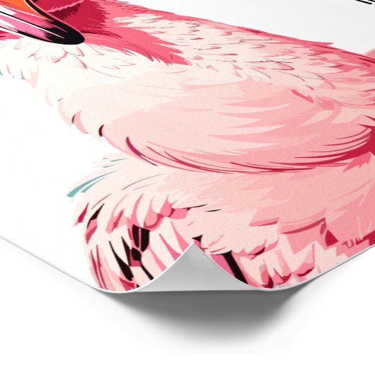 Funny Advice von A Flamingo Poster (Ecke)