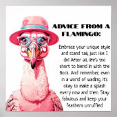 Funny Advice von A Flamingo Poster (Vorne)