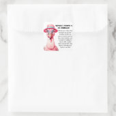 Funny Advice von A Flamingo Quadratischer Aufkleber (Tasche)