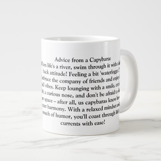Funny Advisor from a Capybara Jumbo-Tasse (Vorderseite Rechts)