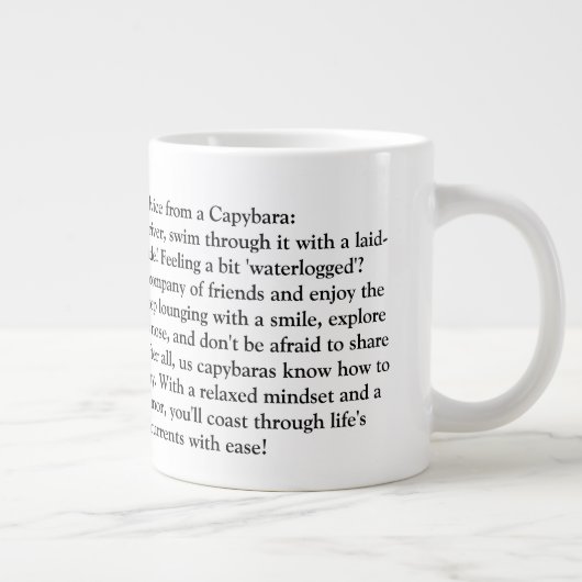 Funny Advisor from a Capybara Jumbo-Tasse (Rechts)