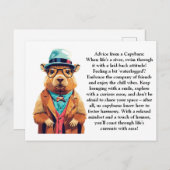 Funny Advisor from a Capybara Postkarte (Vorne/Hinten)