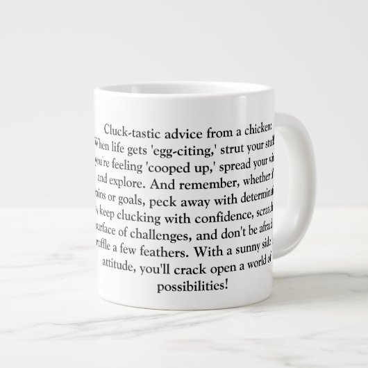 Funny Advisor from a Chicken Jumbo-Tasse (Vorderseite Rechts)