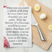 Funny Advisor from a Flamingo Geschirrtuch (Viertel Falte)