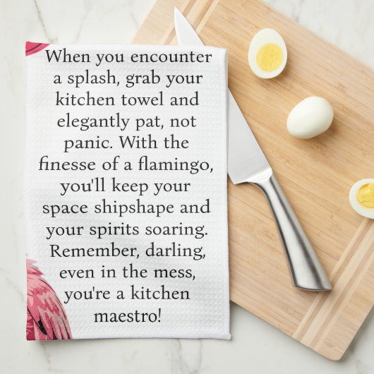 Funny Advisor from a Flamingo Geschirrtuch (Viertel Falte)